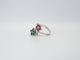 Bague 53 Bague fleurs or blanc rubis émeraudes 58 Facettes 5196
