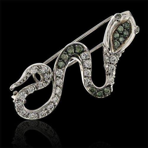 Broche Broche avec diamants blancs et verts 58 Facettes HG-200111