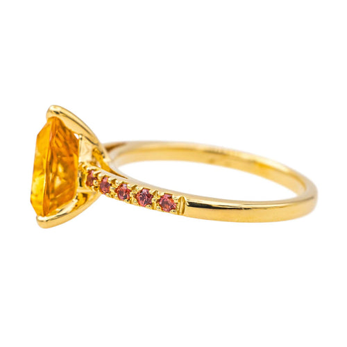 Bague 53 Bague  Or jaune Citrine, Grenat 58 Facettes 4167003RV