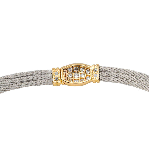 Collier Fred Collier  Force 10  Or jaune, Acier Diamant 58 Facettes 4345688RV