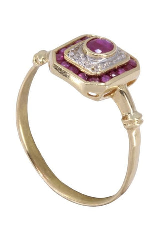 Bague 56 Bague moderne rubis diamants 58 Facettes 089111