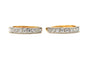 Boucles d'oreilles contemporaines serties de diamants en or jaune et blanc 18k