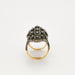 Ring 55 Long ring in yellow gold and silver 58 Facettes 1629
