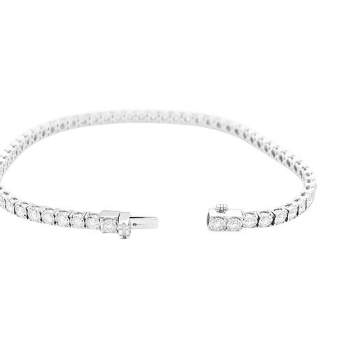 Bracelet Bracelet ligne or blanc, diamants. 58 Facettes 34487