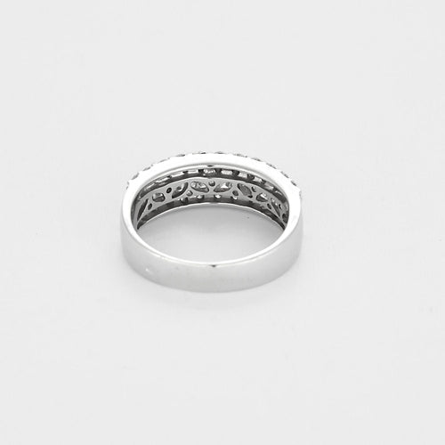 Bague 55 Bague en or blanc et diamants 58 Facettes B250588