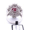 Bague 54 Bague en or blanc avec rubis, diamants et baguettes 58 Facettes