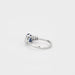 Bague Bague  or blanc avec saphir bleu et diamants 58 Facettes