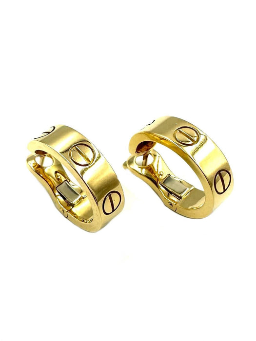 Boucles d'oreilles CARTIER. Collection "LOVE", créoles or jaune 18K 58 Facettes