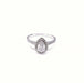 Bague 55 Bague or blanc diamant poire 58 Facettes Bag-DV.28.BELLO