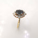 Ring 55 Marguerite Ring Yellow Gold Sapphire and Diamonds 58 Facettes