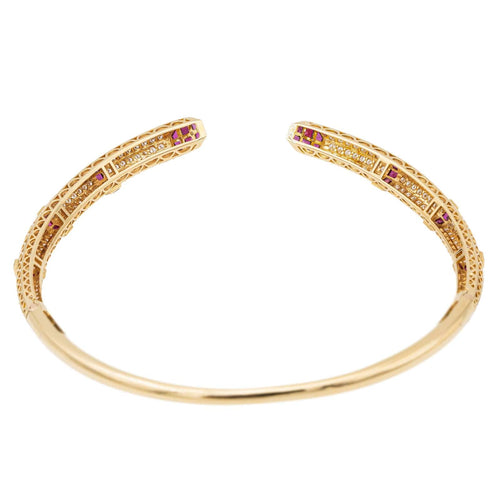 Collier Fred Collier Torque  Or jaune Diamant, Rubis 58 Facettes 2576876CN