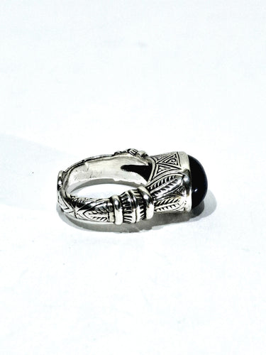 Bague 57 Bague cabochon lapis-lazuli en argent 925 58 Facettes