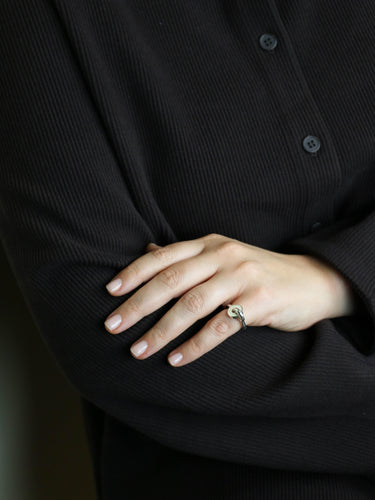 Bague 48 HERMES Bague Voltige argent 58 Facettes 1218.5