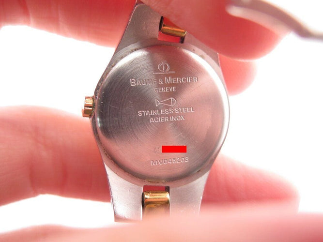 Montre montre baume & mercier linea mv045203 quartz 22mm or acier en 58 Facettes 267874