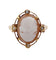 Bague 48 Bague antique or jaune 18k camée sur coquille et de petites perles 58 Facettes A03122
