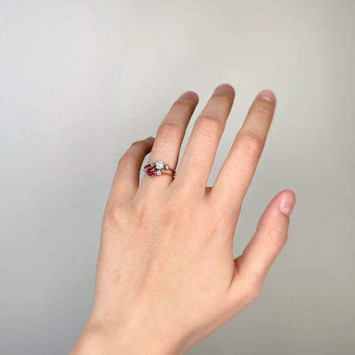 Bague 51 Bague - Or, Platine, Rubis, diamants 58 Facettes 250027R