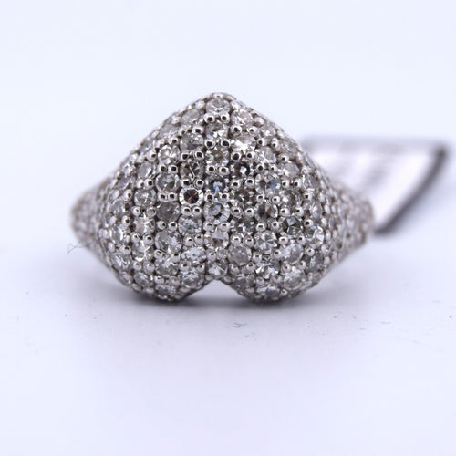 Bague 54 Bague coeur en diamant 58 Facettes