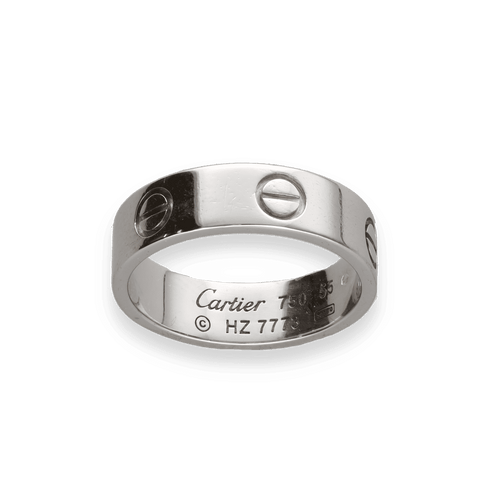 Bague 55 Bague Love Classique – Or Gris 18k – Taille 55 58 Facettes FB10875