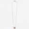 Collier Collier pendentif or blanc tourmaline rose diamants en halo 58 Facettes
