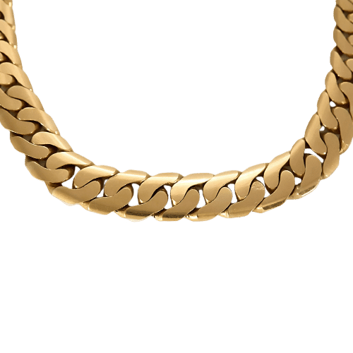 Collier Important Collier en or rose à maille gourmette 58 Facettes CHA5354