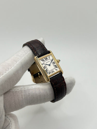 Montre Cartier - Montre Tank Louis 2442 en or jaune 18k quartz 58 Facettes