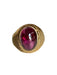 Ring 55 18k yellow gold and garnet ring 58 Facettes