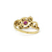 Bague Bague or jaune diamants, perles rubis 58 Facettes 240042SP