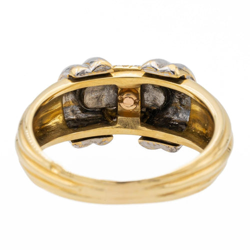 55 Bague Or jaune, Or blanc Diamant 58 Facettes 1639196CN