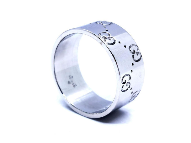 Bague 59 Gucci Bague Icon Or blanc 58 Facettes 894446CN