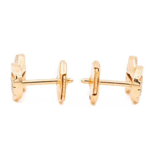 Boucles d'oreilles Fred Boucles d'oreilles Puces Chance infinie Or rose Diamant 58 Facettes 1600573CN