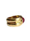 Bague 54 Importante bague, en or jaune 18k et rubis 58 Facettes