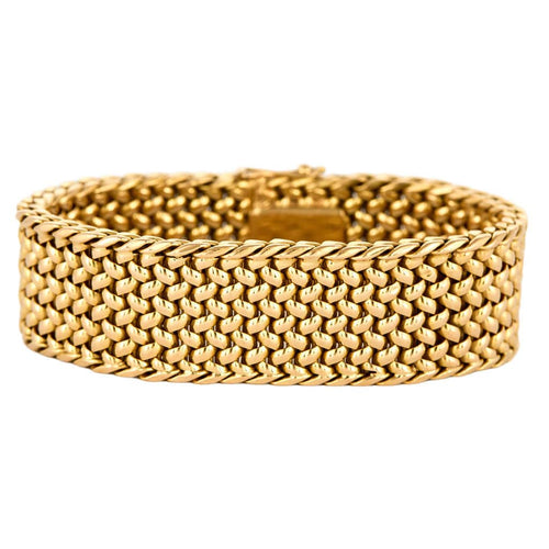 Bracelet Bracelet maille tressée en or jaune 58 Facettes FON1951