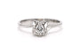 Bague 56 Bague contemporaine en or blanc 18 carats et diamant taille brillant 0,18 ct 58 Facettes 23103