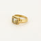 Bague 54 Bague or jaune et aigue-marine 58 Facettes B250188