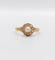 Bague 48.5 Bague marguerite antique or rose 18k perle et diamants taille roses (circa 1900) 58 Facettes A06176