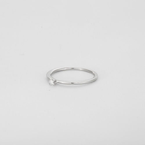 Bague 54 Solitaire en or blanc diamant 58 Facettes 3121288