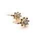 Boucles d'oreilles dormeuses or jaune et blanc diamants 58 Facettes