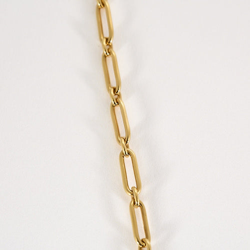 CARTIER - SANTOS -  Chaîne en or jaune à maillons ovales ajourés