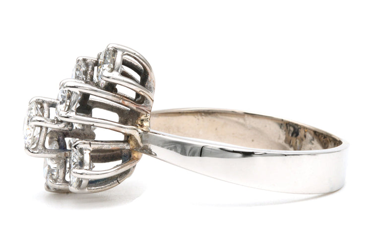 Bague 53 Bague années 70 en or blanc et diamants 58 Facettes 21891