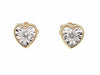 Boucles d'oreilles Boucles d'oreilles en or avec un diamant taille brillant en forme de cœur 58 Facettes 2099