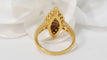 Bague 54 Bague marquise en or jaune et diamants 58 Facettes 30777