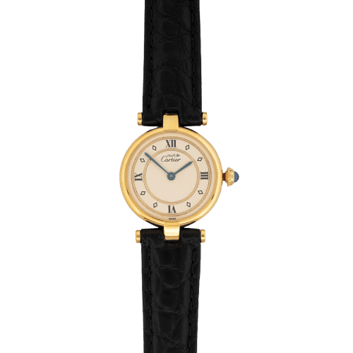 Montre Cartier Must Vendôme - Gold circle dial - SM 58 Facettes