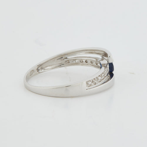 Bague 59 Bague Or Blanc - Saphir et Diamants 58 Facettes RÉF 1027/14