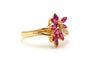 Bague 57 Bague contemporaine or jaune, rubis et diamants 58 Facettes B748
