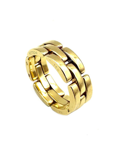 Bague 54 CARTIER. Collection "Panthère", bague or jaune 18K (full set) 58 Facettes