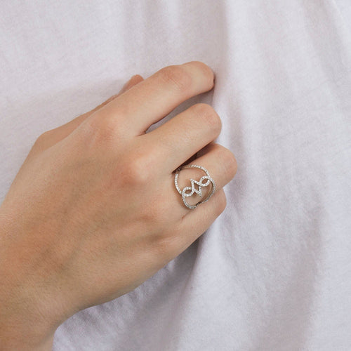 Bague 54 Bague or blanc diamants 58 Facettes 3131634