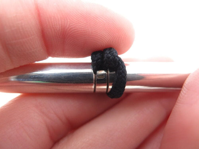 Collier collier HERMES sautoir skipper tgm 80cm argent massif 925 59gr & cordon 58 Facettes 267728