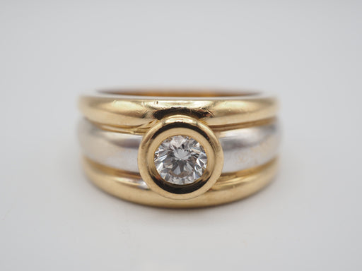 Ring 48 750 gold diamond bangle ring 58 Facettes