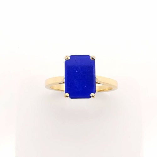 Bague 53 Bague or jaune lapis lazuli 58 Facettes