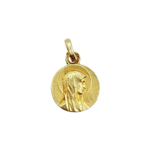 Petite Médaille religieuse vintage or jaune